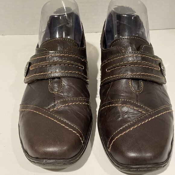 Spring Step Confetti Leather Slip On Shoes Loafer Women 9 / 39 Brown Monk Strap - Picture 5 of 12